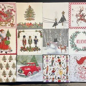Festive Holiday Napkin Set - Multicolor